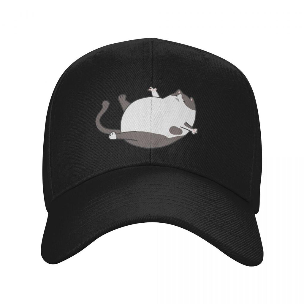 Black and White Fat Cat Baseball Cap Luxury Cap Rave Custom Caps Big Size Hat Mens Caps Womens