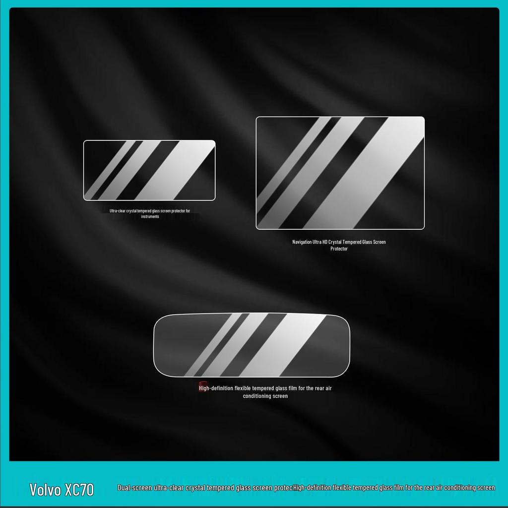 Volvo XC70 Interior Protection - Rear AC Film & Central Control Navigation Screen Tempered Film for 26 Models