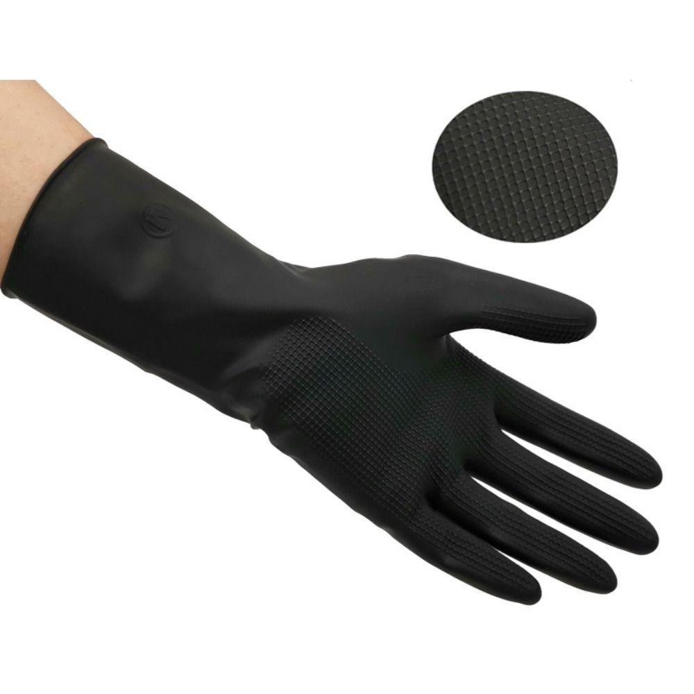 1Pair Anti-slip Hairdressing Coloring Gloves S/M/L Thicker Rubber Gloves Hair Dyeing Gloves