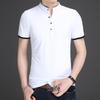 Sommer Koreanischer Stil Einfarbig Stehkragen Herren Kurzarm Poloshirt