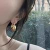 French Retro Pleated Earrings, Circle Niche Design, New Cold Wind Simple Earrings, Earrings.