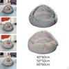 Cat Bed Plush Hooded Cave for Indoor Cats or Small Dog Beds, Doughnut Calm