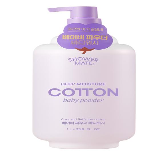 Shower Mate Deep Moisture Cotton Body Wash 1L (Choose 1 of 3 Types)