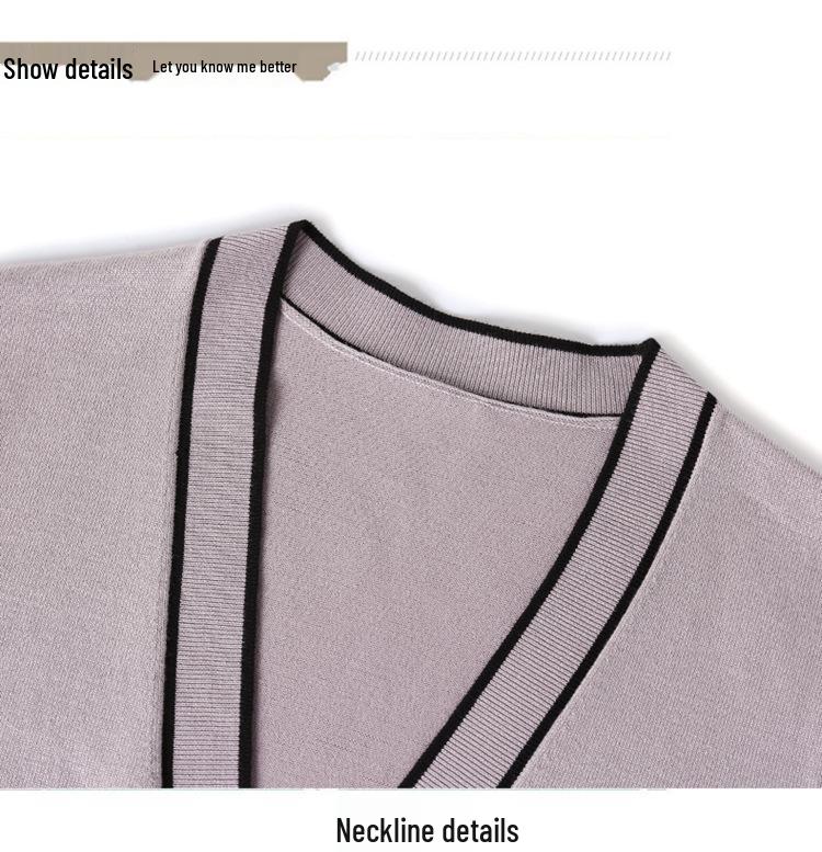 2026 New Spring Knit Cardigan Jacket for Moms, Mid-Aged Women's Ice Silk Two-Piece Set for Spring/Autumn