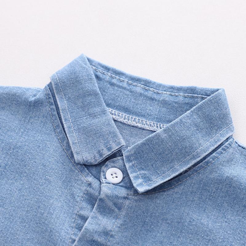 Höst Boutique Barnkläder Baby Pojkkläder Stickad Ärmlös Väst + Denimskjortor + Byxor 3 st Pojkoutfitset