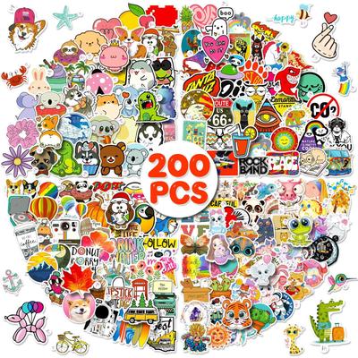 200 Small Handles For Children, Easy To Tear, Upgraded Ins, Small Wind, Fresh Suitcase, Guitar Stickers