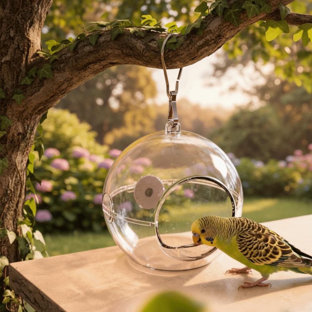 Spherical Transparent Bird Nest Hanging Bite Resistant Pigeon House Wear-resistant Thickened Squirrel Bed For Parrots Budgies