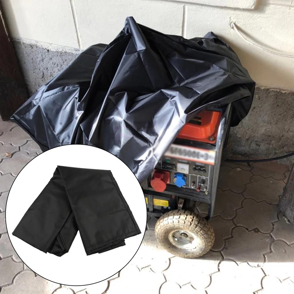 Generator Cover Outdoor Waterproof Heavy Duty 420D Polyester Fabric with Sealed Seams and Elastic Hem for Dustproof Protection