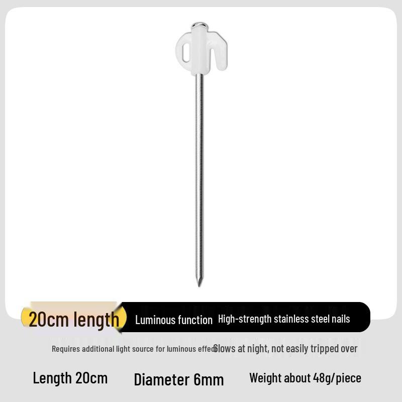 High-Strength Steel Ground Stakes for Outdoor Tents and Canopies – Windproof, Thickened Design for Beach and Camping
