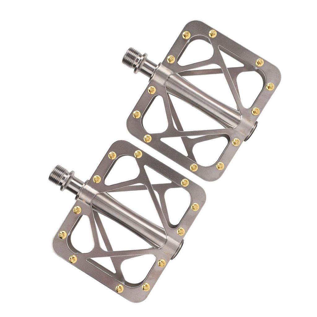 2pcs Bicycle Pedal Titanium Alloy Anti Slip with DU Sealed Bearings Bike Pedal for Replacement