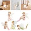 Figure Figurine Creative Desktop Ornament Resin Hand Painted Sculpture Girl Statue for House