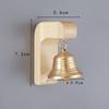 Home Decor Solid Wood Copper Bell Pendant with Magnetic Lion To Operate Wind Chimes, Home Reminders Doorbells Housewarming Gifts