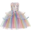 Unicorn Tutu Dress for Girls - Rainbow Princess Birthday Party Dress + Halloween Costume, 2-in-1 Kids Fancy Dress