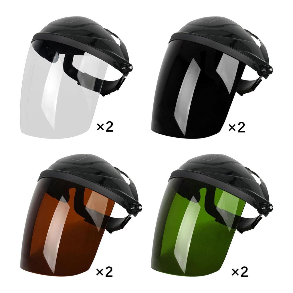 Welding Face Mask Adjustable PVC Protector Full Face Hood Anti Shock Dustproof Helmet for Welding Worksite