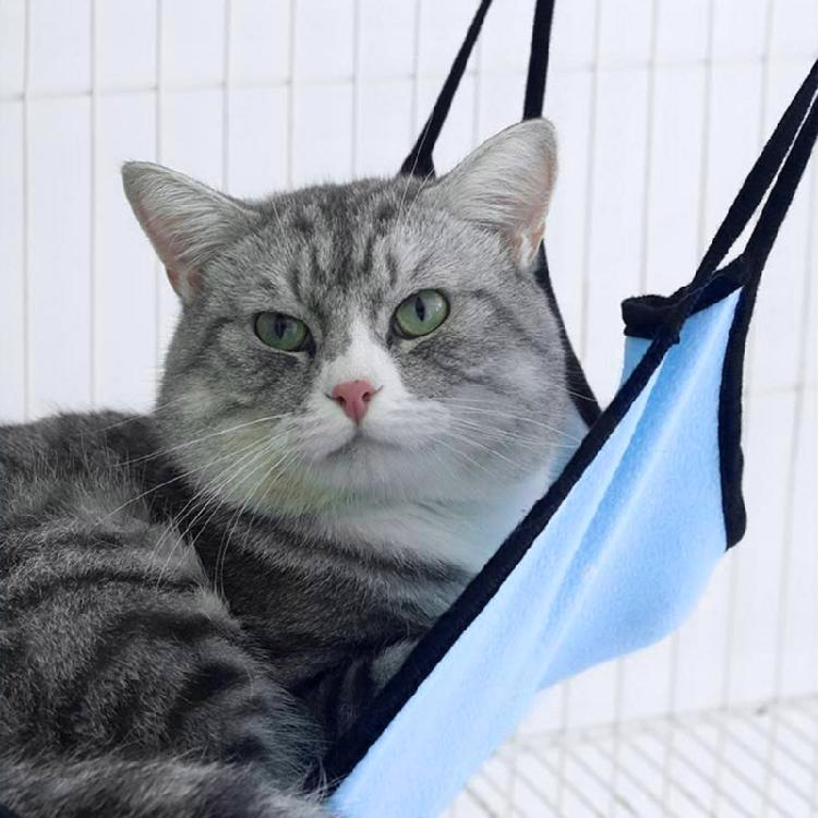 Soft Relax Cat Sleeping Hanging Bed Swing Hammock With Hook Solid Color