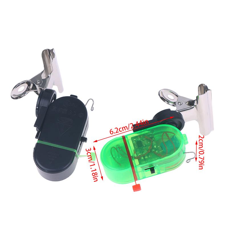 1Pc Fishing Rod Alarm Portable Single/Double-Lamp Electronic Fishing Bite Sound Alarm Fish Bell Clip With Light For Fishing