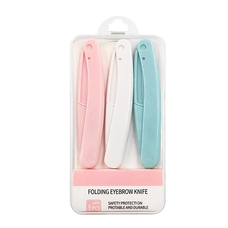 

Безопасный складной триммер для бровей скребок для бровей женский набор для начинающих против царапин три бритвы для бровей нож для бровей