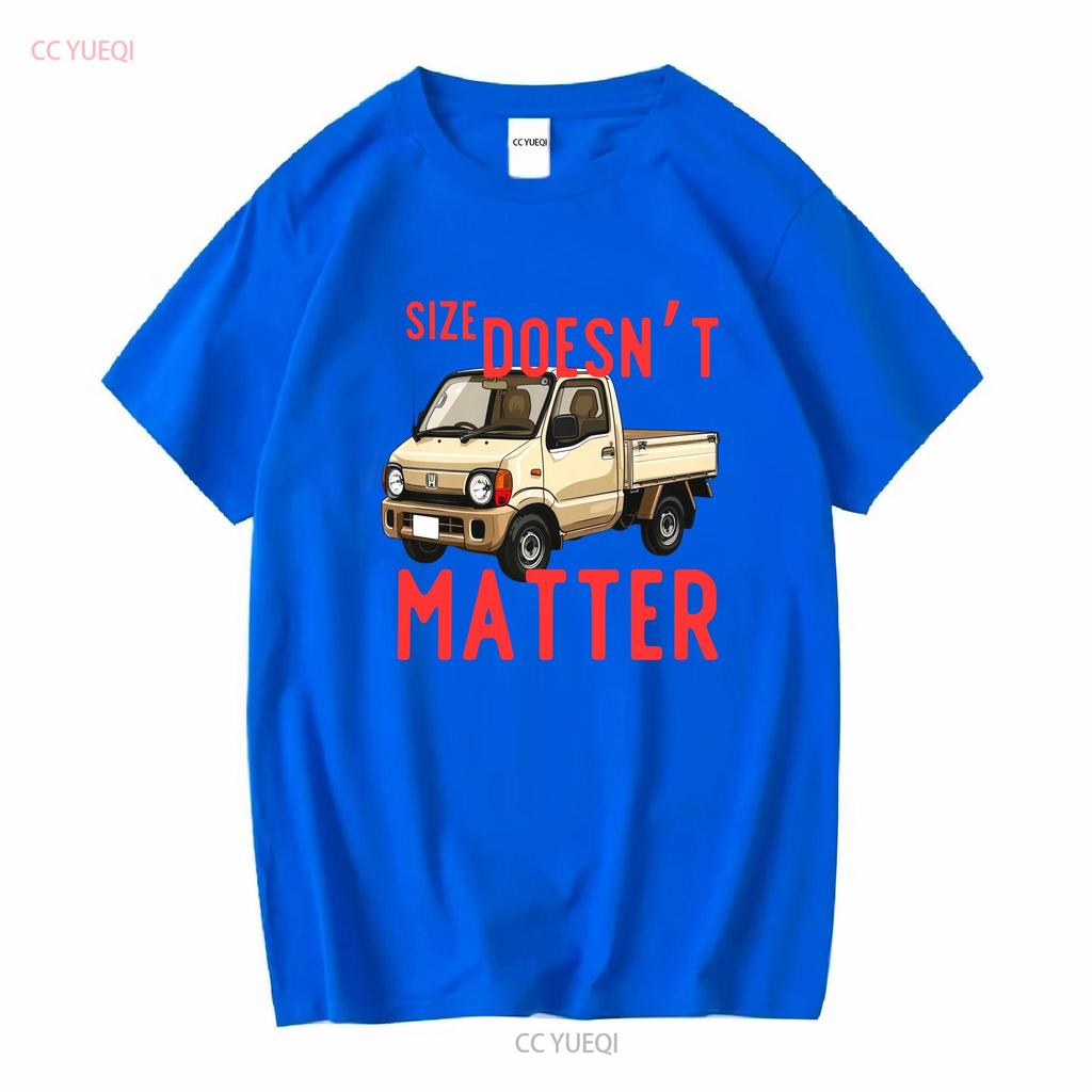 Size Doesn't Matter T Shirt Kei Truck JDM Funny Long or Short Sleeves Vintage Washed Stylish Homme Breathable Slightly Graphic