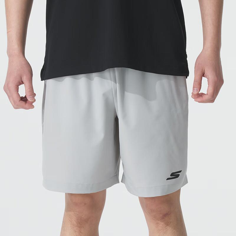 Skechers Fashion Sports Series Comfortable Breathable Simple Casual Shorts Men Shorts Dawn-Blue Gray P225M272-02VP