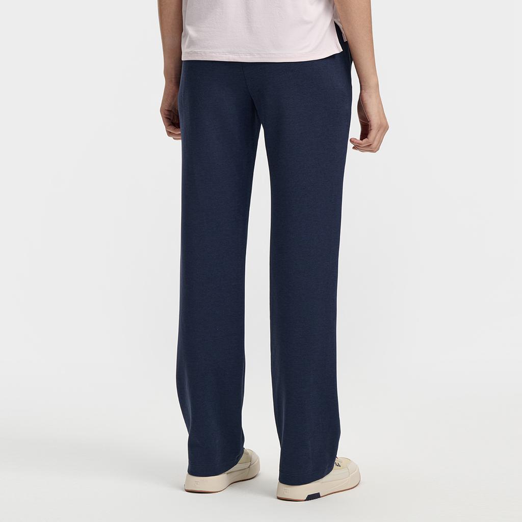 Fila Tennis Fashion Simple Classic Retro Casual Training Versatile Comfortable Straight Loose Knit Sports Pants Women bottoms Sky-Blue A11W613606FBU
