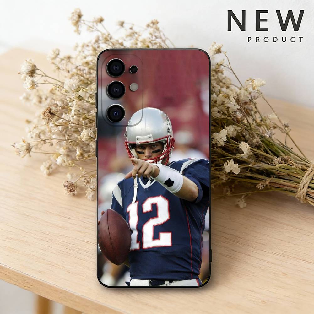 Rugby Tom B-Brady 12 Phone Case For Samsung S26,25,24,23,22,30,21,10,9,Ultra,Plus,Lite Black Soft Case