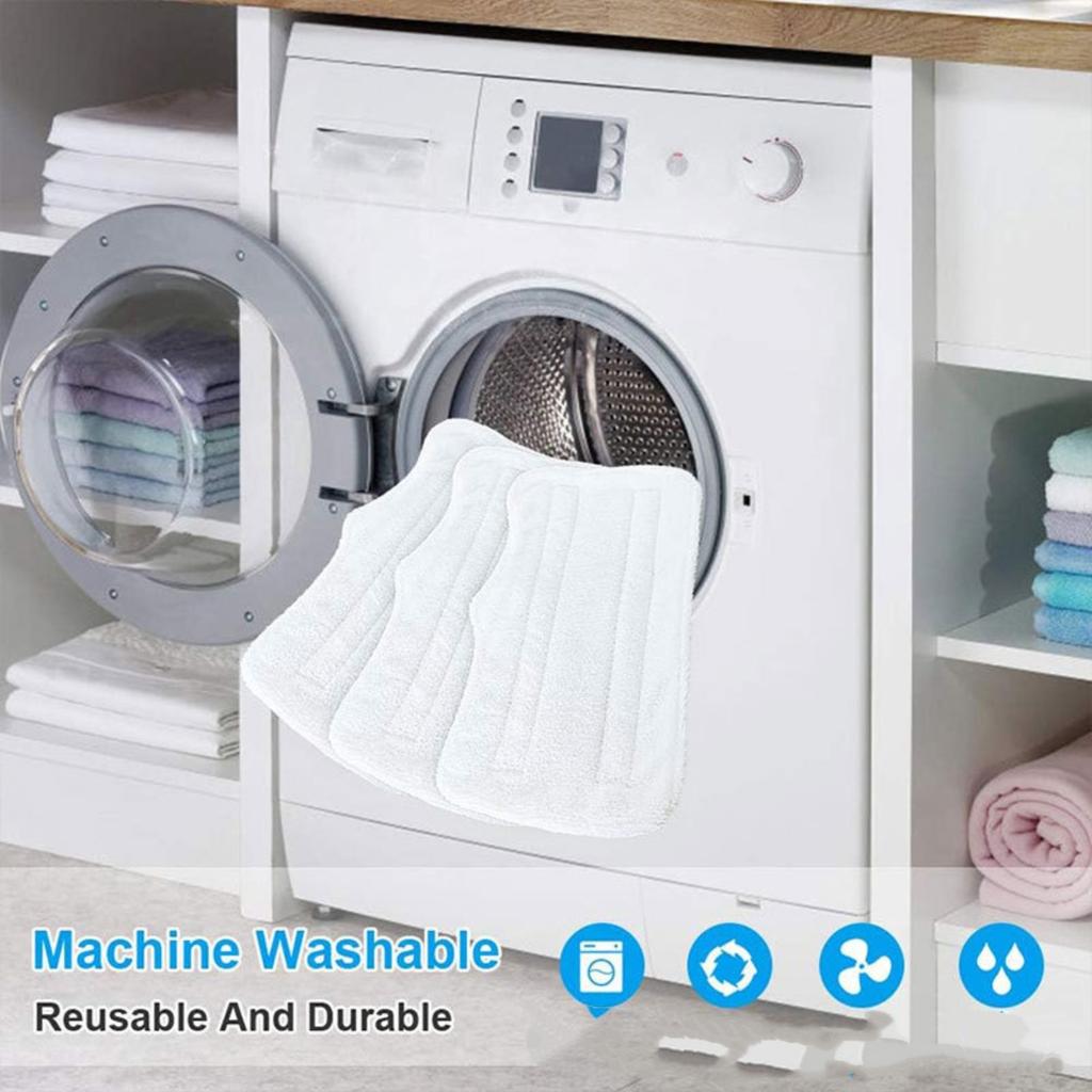 4 Pack Steam Mop Pads Replacement Washable Cleaning Pad Steamer Pad For Hard Floors