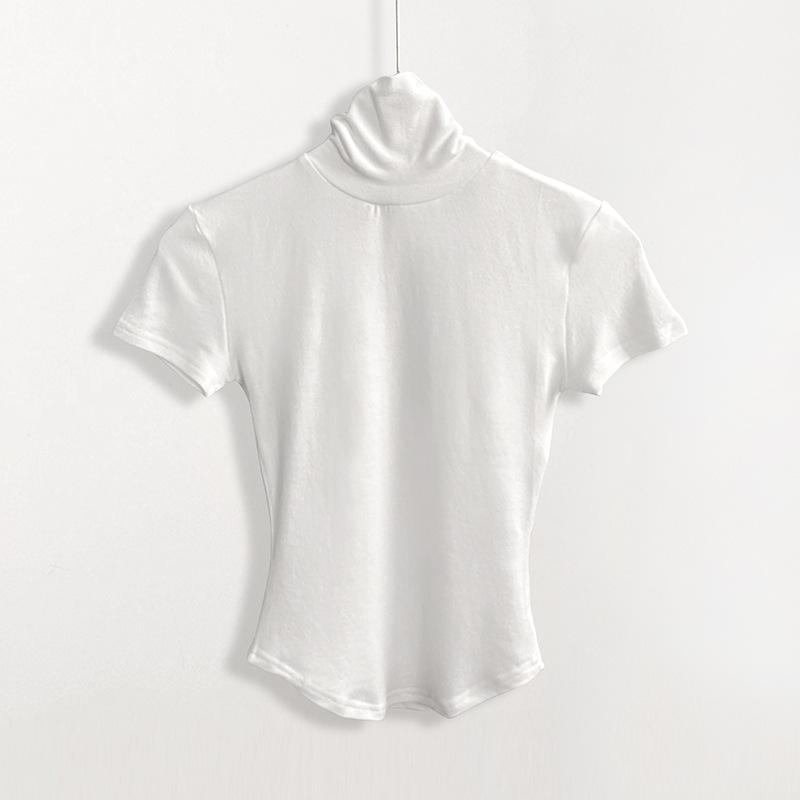 Korean Dongdaemun Sexy Spicy High Neck Slimming T-shirt
