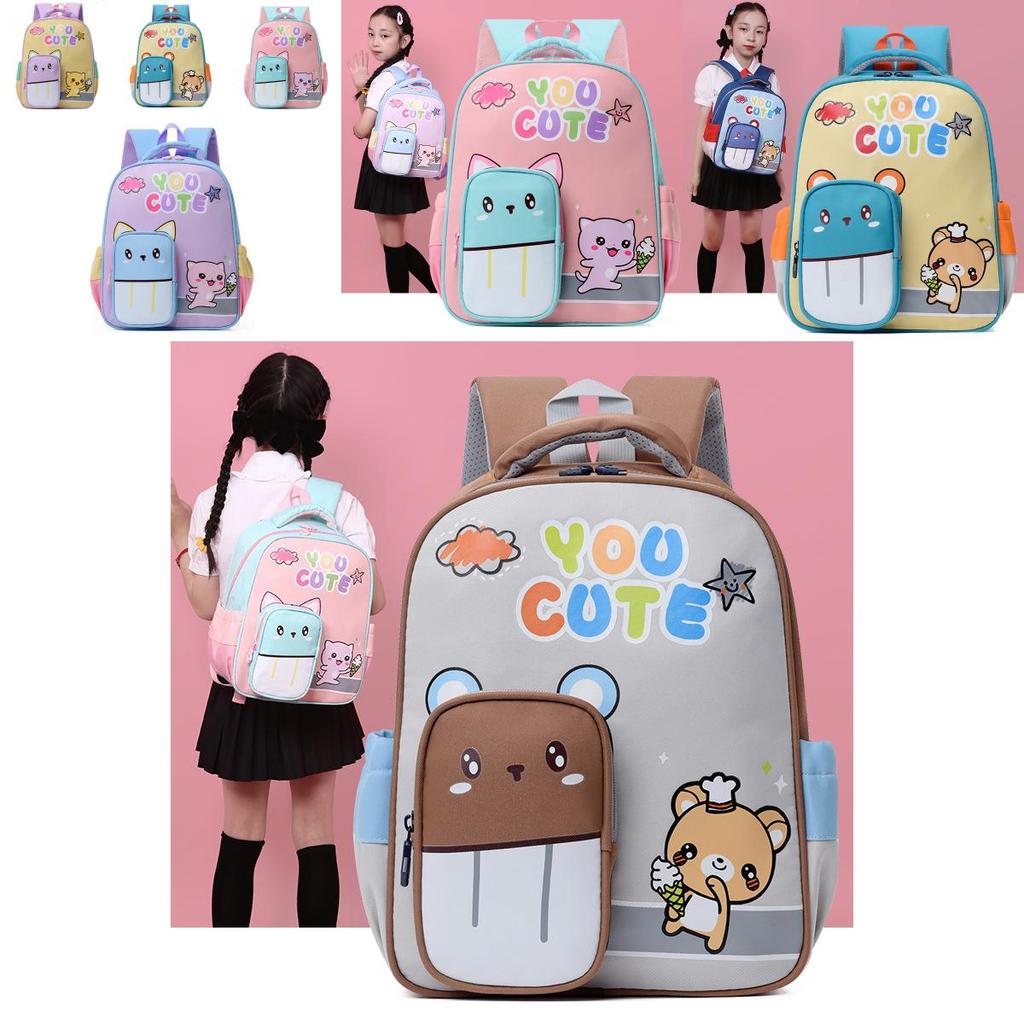 Trendy 2024 Summer Fashion Comfortable Versatile Backpack For Kindergarten Kids Lightweight Nylon Cartoon Design