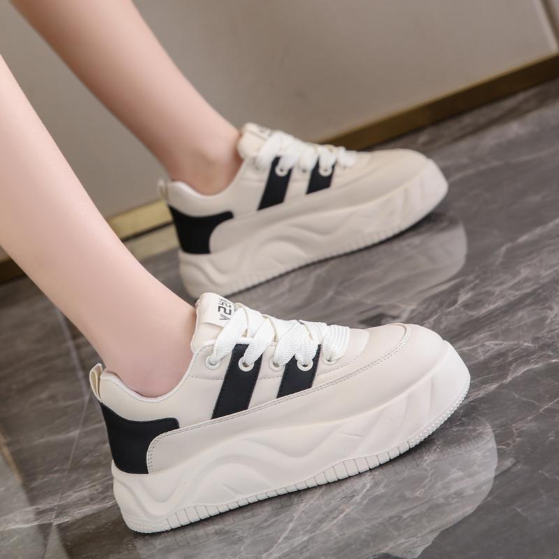 Dámské boty Baleríny PU Šněrovací Ležérní Pohodlné Dámské Vycházkové Módní Venkovní Protiskluzové Jednobarevné Dámské Tenisky