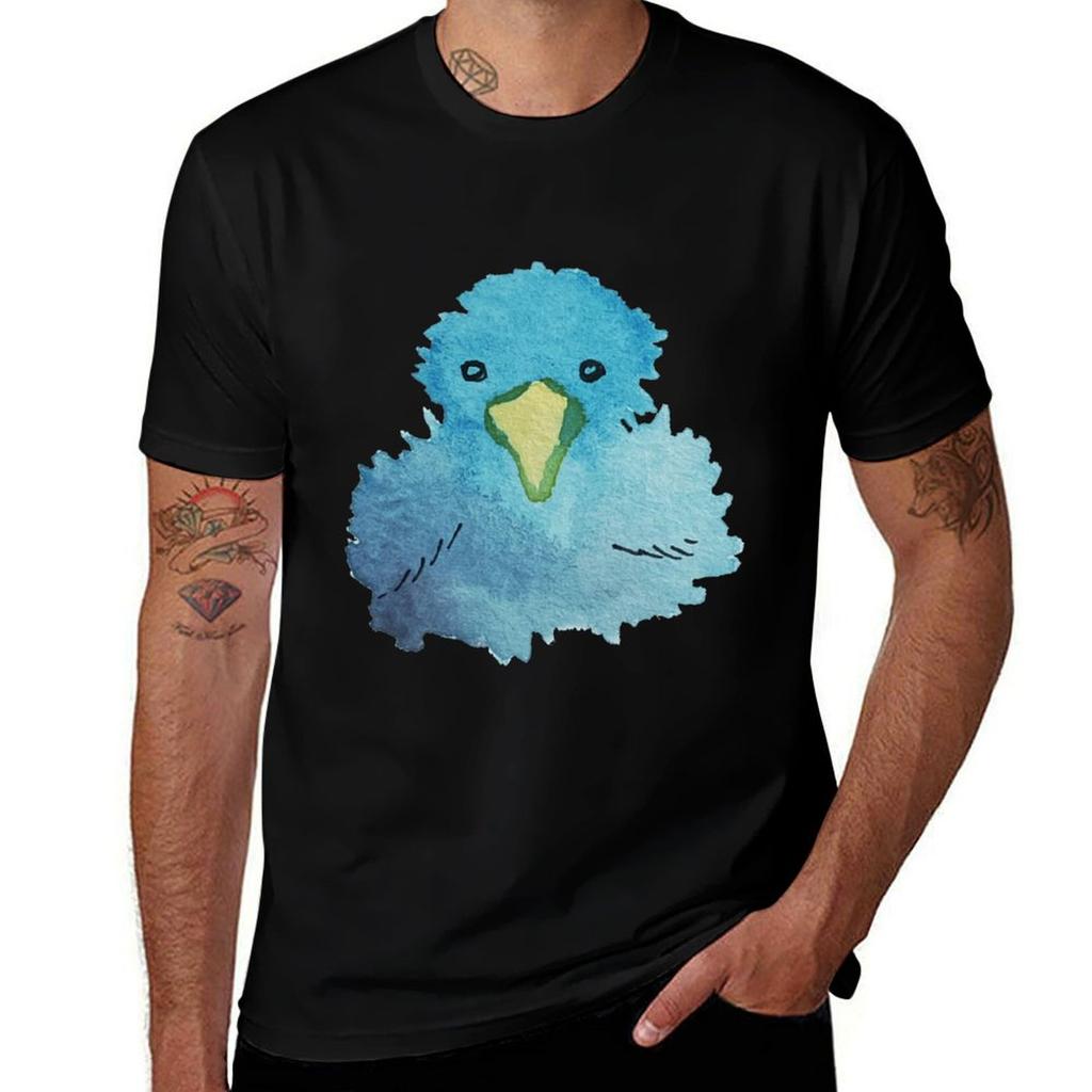 Watercolor Birb Tshirt Abstract Pattern Print Top Tshirt