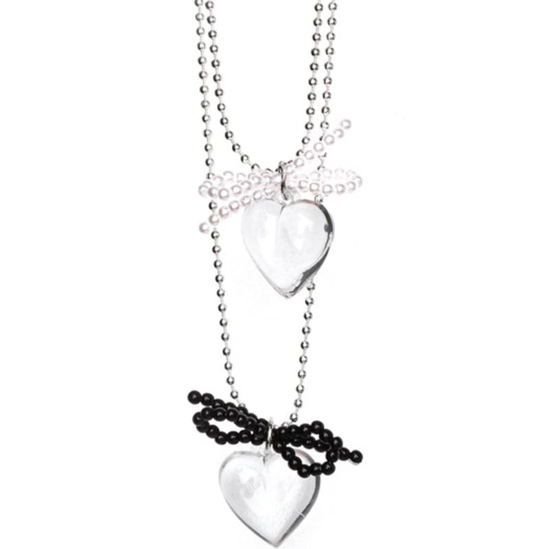 

SCALETTO [Exclusive] SDJ201 Pure Heart Ribbon Necklace Pearl Ribbon