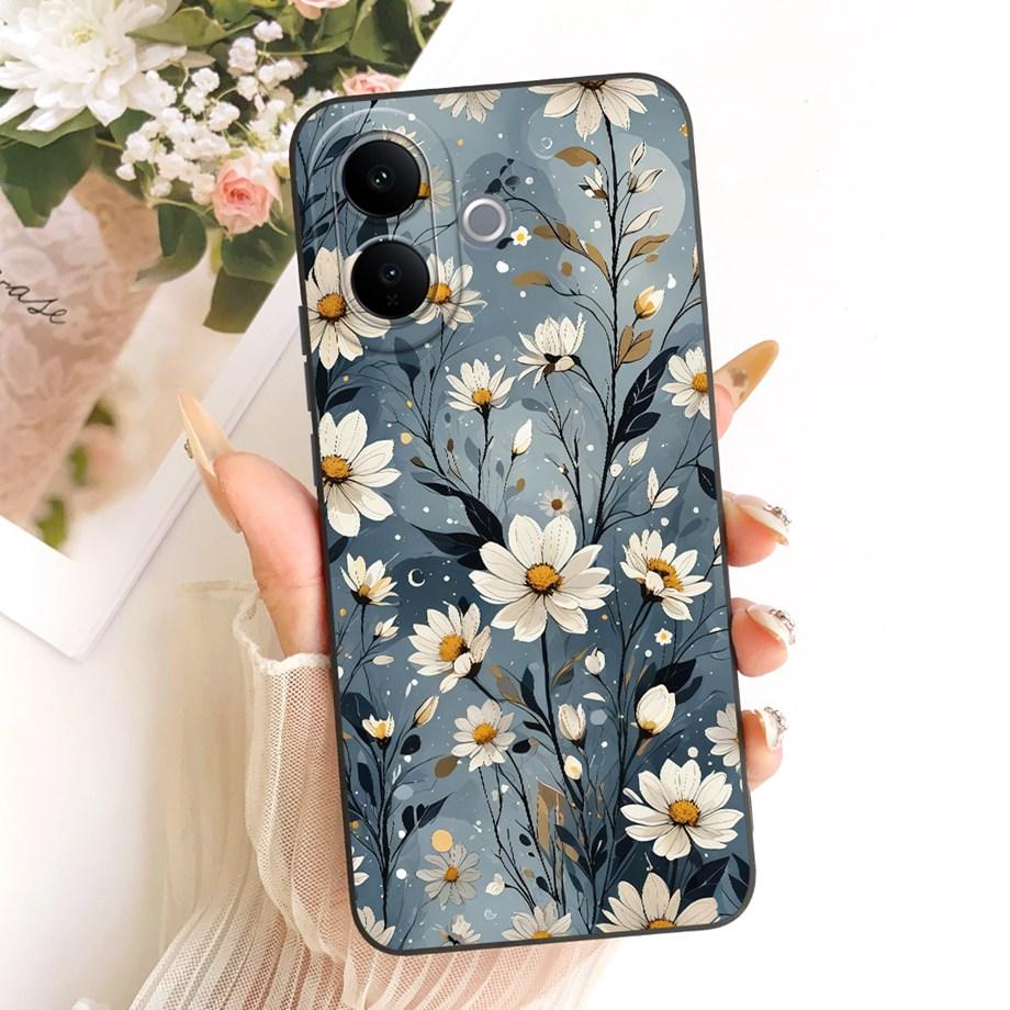 Floral Daisy Sunflower Fundas For Vivo V60 Lite V60 5G Phone Case Vivo V2530 V2511 Cover Liquid Silicone Soft Shockproof Bumper
