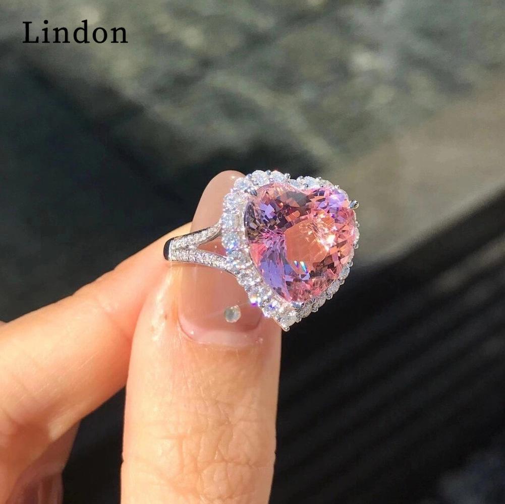 Lindon Klassisk Kobberlegering Zirkon Ring Dame Smykker Bryllupsløfte Festgave