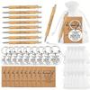 1Sets Employee Appreciation Gifts Bulk Christmas Thank You Notebooks Inspirational Bamboo Pens Keychains for Coworker Nurse