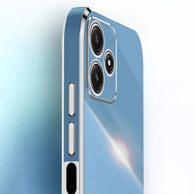 XINLI For Xiaomi Redmi Note 12R 5G TPU Cover Electroplated Phone Case with Ring Kickstand