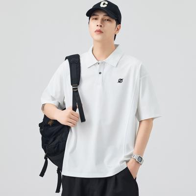 Men's Summer New Loose Short-sleeved POLO Shirt Men's Lapel Thin Short T-top