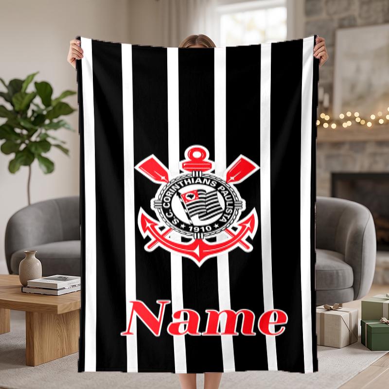 Sport Club Corinthians Paulista Custom Flannel Blankets Soft Warm Cozy Throws for Home Decor Holiday Gifts