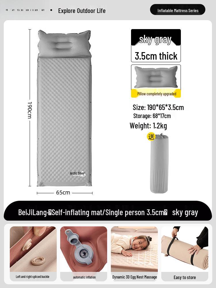 Portable Inflatable Camping Mattress for Single or Double Use