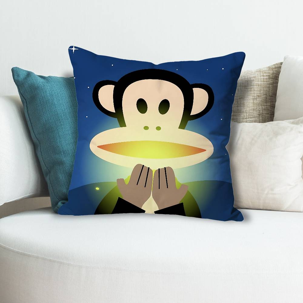 Monkey Cartoon P-Paul F-Frank Throw Pillow Case Decoration Bed Custom Square Pillowcase Pad Cover