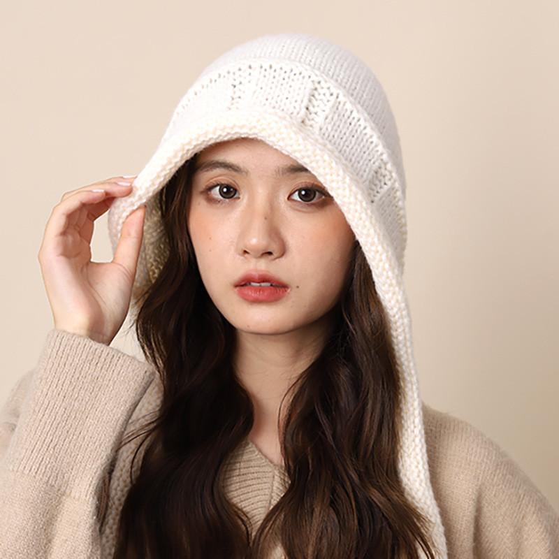 Winter Knit Beanie Hat For Women With Warm Ear Covering And Small Face Effect