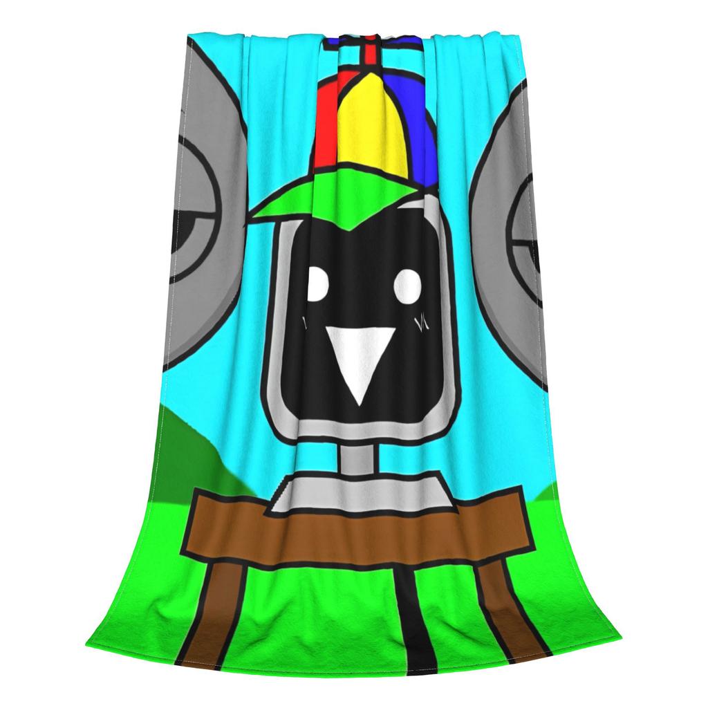 Mr Fun Computer - Incredibox Sprunki Decken Musik-Mixing-Spiel Flanell Neuheit Warme Überwurfdecke für Zuhause Restaurant Sommer