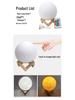 Rechargeable Starry Sky Moon Lamp with Remote Control - Night Table Atmosphere Light