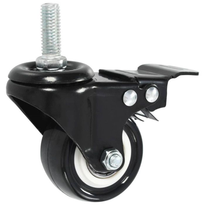 VidaXL Roulettes pivotantes avec frein 4 pcs 50 mm
