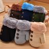 Winter Baby Gloves With Rope Warm Thick Plus Velvet Mittens for Toddler Boys Girls Soft Kids Full Finger Ski Gloves Guantes
