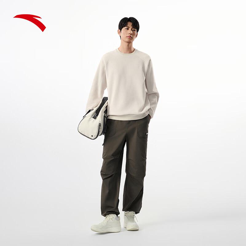ANTA Men's Fleece-Lined Round Neck Sweatshirt