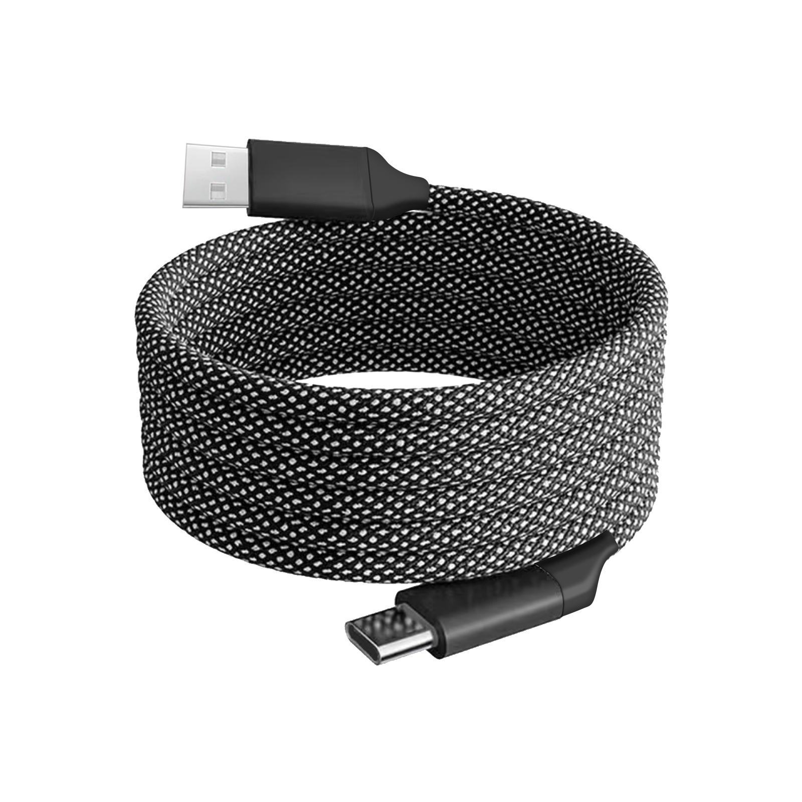 New Nylon Braided Magnetic Type C Charger Cable, USB to Type C,Type C to Type C Fast Charging Cord 1m