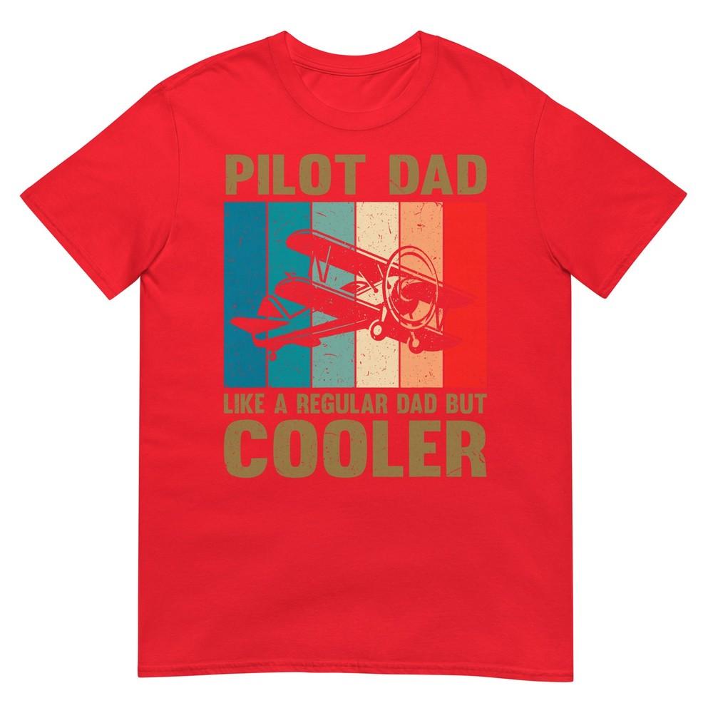 Pilot Dad Vintage Like Regular Dad But Cooler Fathers Day TShirt S