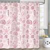 Summer Beach Seashell Shower Curtain,Pink Kids Shower Curtain Set,Nautical Ocean Coastal Shower Curtain,Fabric Shower Curtains for Bathroom 70X70in