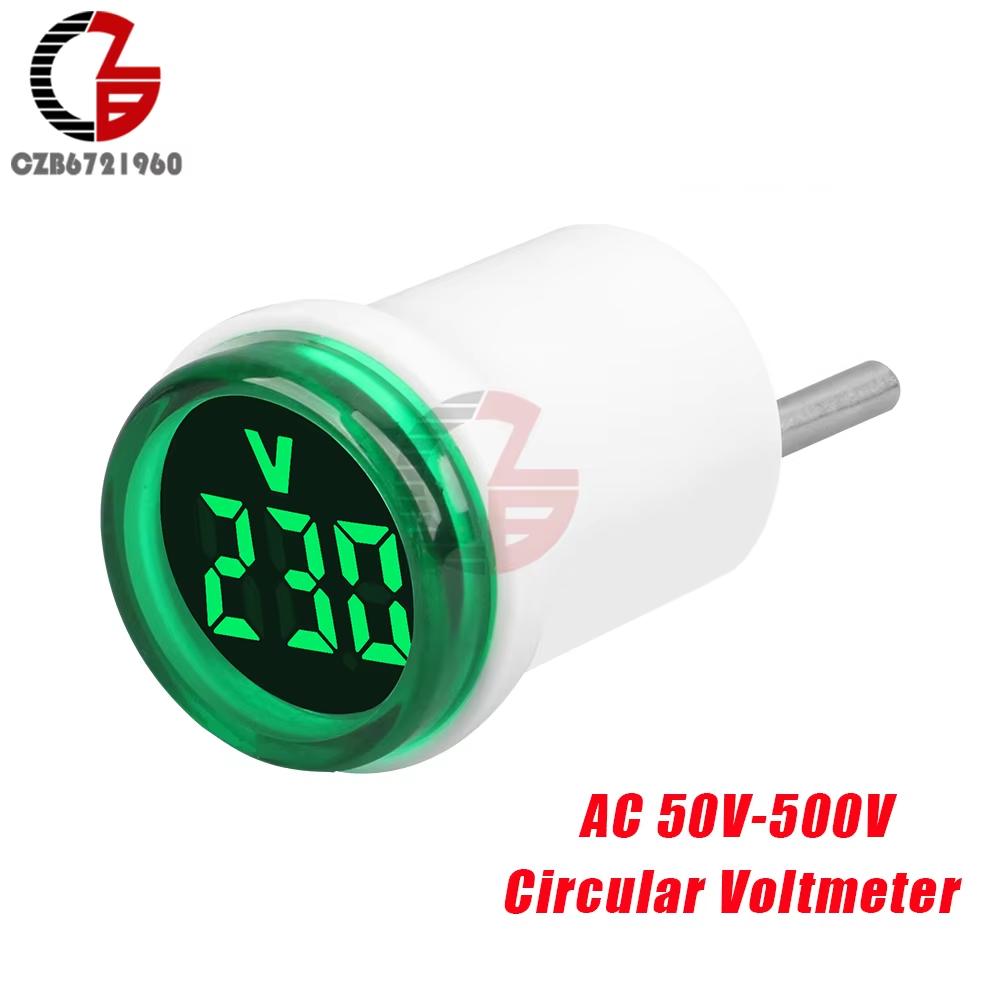LED Digital Voltmeter Voltage Meter Tester Monitor Car Motorcycle Volt Tester EU Plug Voltmeter Voltage Measurement AC 50-500V