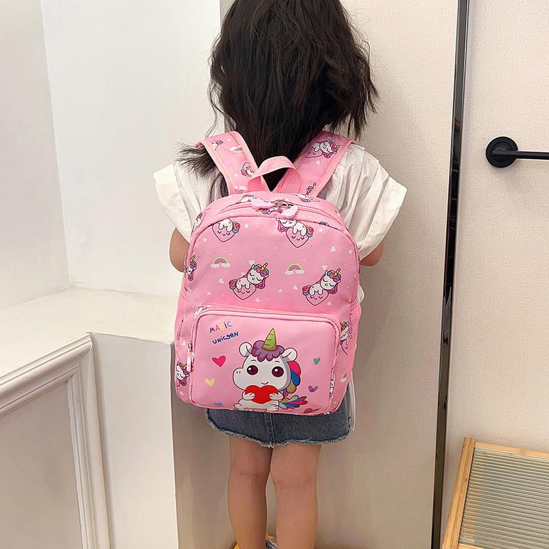 Adorable Unisex Nylon Cartoon School Backpack Breathable Modern Trendy Design